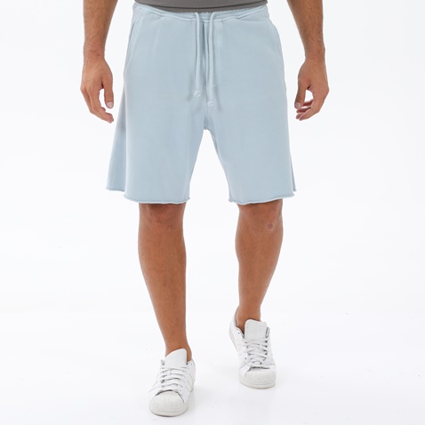 DIRTY LAUNDRY-Ανδρική βερμούδα DIRTY LAUNDRY DLMSB000016 LOOSE KNIT RAW EDGE SB γαλάζια