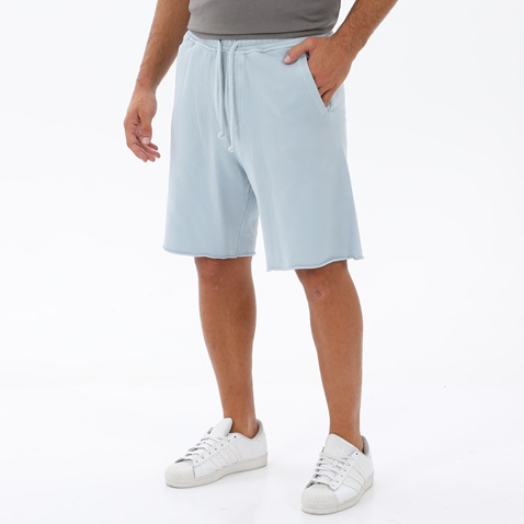 DIRTY LAUNDRY-Ανδρική βερμούδα DIRTY LAUNDRY DLMSB000016 LOOSE KNIT RAW EDGE SB γαλάζια