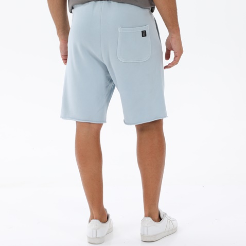 DIRTY LAUNDRY-Ανδρική βερμούδα DIRTY LAUNDRY DLMSB000016 LOOSE KNIT RAW EDGE SB γαλάζια