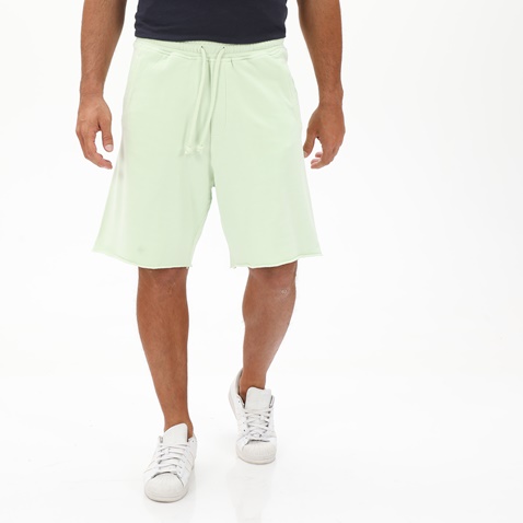 DIRTY LAUNDRY-Ανδρική sport βερμούδα DIRTY LAUNDRY DLMSB000016 LOOSE KNIT RAW EDGE πράσινη