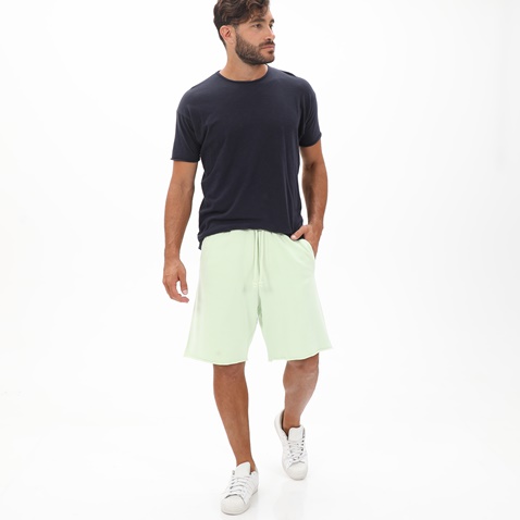 DIRTY LAUNDRY-Ανδρική sport βερμούδα DIRTY LAUNDRY DLMSB000016 LOOSE KNIT RAW EDGE πράσινη
