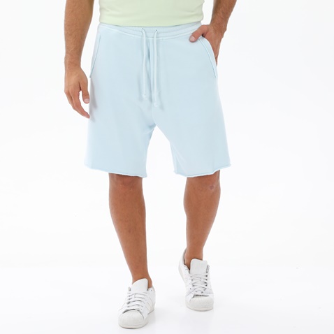 DIRTY LAUNDRY-Ανδρική βερμούδα DIRTY LAUNDRY DLMSB000018 ACID SB RELAXED FIT γαλάζια