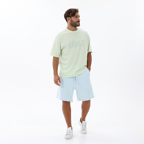 DIRTY LAUNDRY-Ανδρική βερμούδα DIRTY LAUNDRY DLMSB000018 ACID SB RELAXED FIT γαλάζια