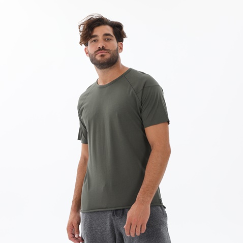 DIRTY LAUNDRY-Ανδρικό t-shirt DIRTY LAUNDRY DLMT000021 ORGANIC MODAL RAGLAN OPEN STIT