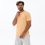 DIRTY LAUNDRY-Ανδρική μπλούζα DIRTY LAUNDRY DLMT000129 STEPPED HEM SLUB TEE πορτοκαλί 