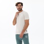 DIRTY LAUNDRY-Ανδρικό t-shirt DIRTY LAUNDRY DLMT000129 STEPPED HEM SLUB TEE λευκό