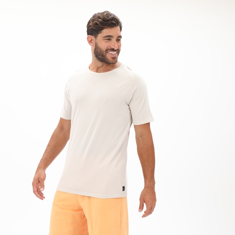 DIRTY LAUNDRY-Ανδρικό t-shirt DIRTY LAUNDRY DLMT000227 ORGANIC MODAL RAGLAN SEAM εκρού