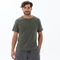 DIRTY LAUNDRY-Ανδρικό t-shirt DIRTY LAUNDRY DLMT000141 ROLLED SLEEVE ACID TEE χακί