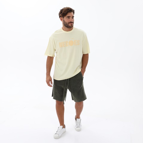 DIRTY LAUNDRY-Ανδρικό t-shirt DIRTY LAUNDRY DLMT000387 HEROES OVERSIZED T-SHIRT 
