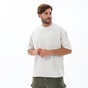 DIRTY LAUNDRY-Ανδρικό oversized t-shirt DIRTY LAUNDRY DLMC000043 OVERSIZE RIB DETAIL γκρι