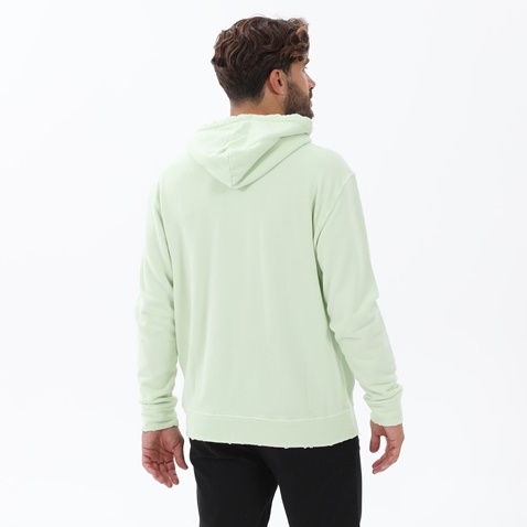 DIRTY LAUNDRY-Ανδρική φούτερ ζακέτα DIRTY LAUNDRY DLMF000069 LOOSE KNIT FULLZIP πράσινη