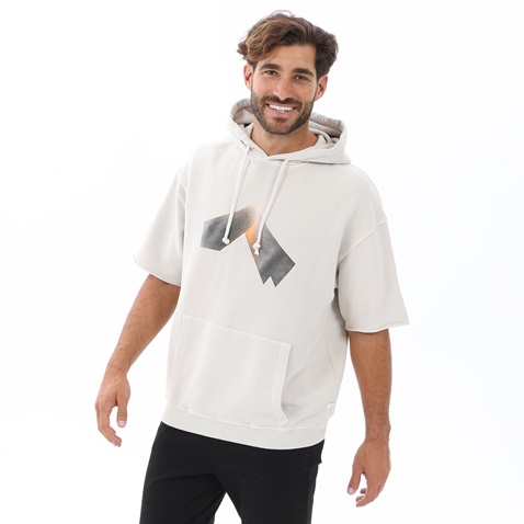 DIRTY LAUNDRY-Ανδρική φούτερ μπλούζα DIRTY LAUNDRY DLMH000050 GRADIENT NOW OVERSIZED HOODIE εκρού