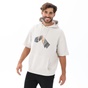 DIRTY LAUNDRY-Ανδρική φούτερ μπλούζα DIRTY LAUNDRY DLMH000050 GRADIENT NOW OVERSIZED HOODIE εκρού