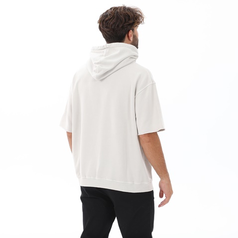 DIRTY LAUNDRY-Ανδρική φούτερ μπλούζα DIRTY LAUNDRY DLMH000050 GRADIENT NOW OVERSIZED HOODIE εκρού