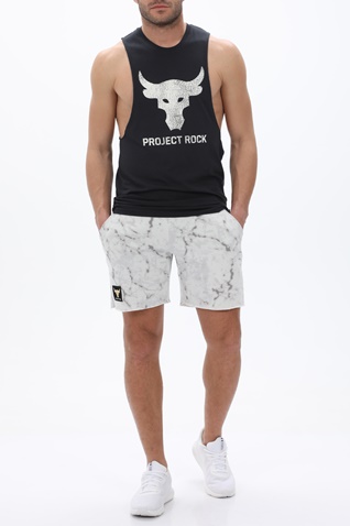 UNDER ARMOUR-Ανδρικό αθλητικό σορτς UNDER ARMOUR 1380545 Pjt Rock Rival Short Printed γκρι