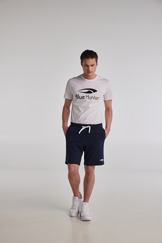 BLUE HUNTER-Ανδρική βερμούδα BLUE HUNTER 22001060208 CASUAL ναυτικό μπλε