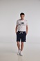 BLUE HUNTER-Ανδρική βερμούδα BLUE HUNTER 22001060208 CASUAL ναυτικό μπλε
