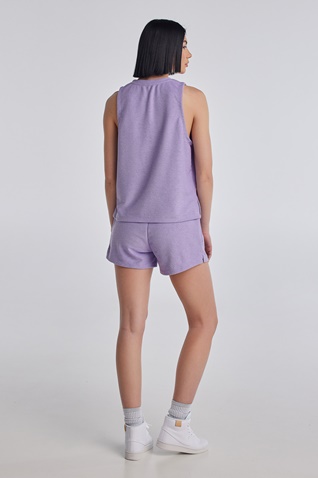 BLUE HUNTER-Γυναικεία αμάνικη μπλούζα BLUE HUNTER 22002220115 TOWEL TOP λιλά