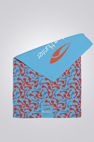 BLUE HUNTER-Πετσέτα παραλίας BLUE HUNTER 22003190300 FISHPACK PATTERN μπλε κόκκινη (100x150cm)