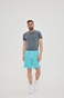 BLUE HUNTER-Ανδρική βερμούδα BLUE HUNTER 23001050420 TERRY γαλάζια