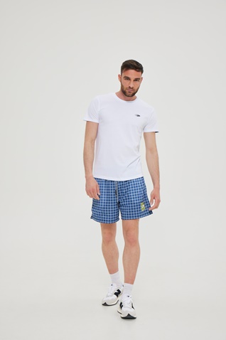 BLUE HUNTER-Ανδρικό σορτς BLUE HUNTER 23002320408 GRANDPA'S μπλε καρό