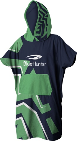BLUE HUNTER-Unisex πόντσο παραλίας BLUE HUNTER 23003430200 MOANA μπλε πράσινο