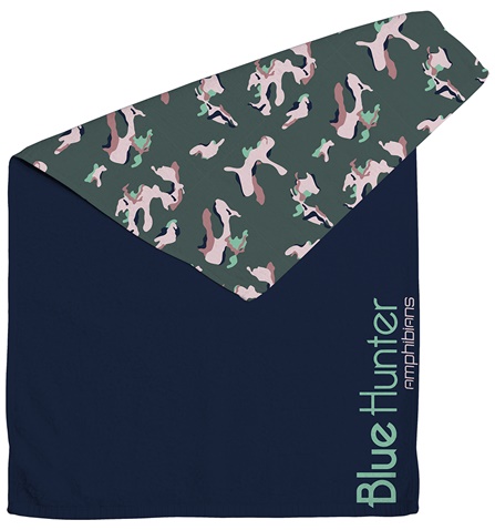 BLUE HUNTER-Πετσέτα παραλίας BLUE HUNTER 23003450400 CAMO PATTERN μπλε χακί (100x150cm)