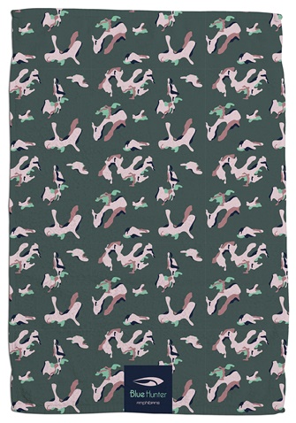 BLUE HUNTER-Πετσέτα παραλίας BLUE HUNTER 23003450400 CAMO PATTERN μπλε χακί (100x150cm)