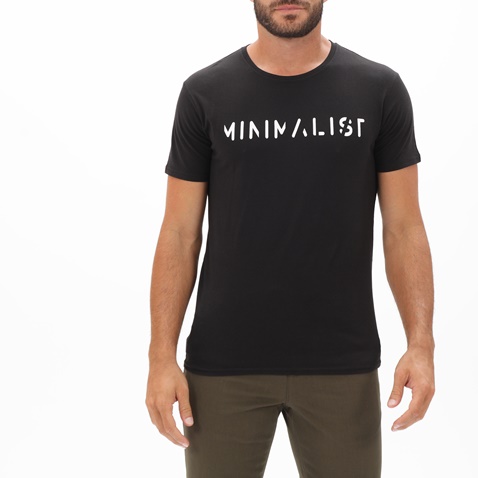 RUN-Ανδρικό t-shirt RUN 21K9089201 BOX 14 RUN PRINT58 μαύρο