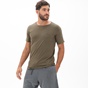 RUN-Ανδρικό t-shirt RUN 21K9091201 χακί