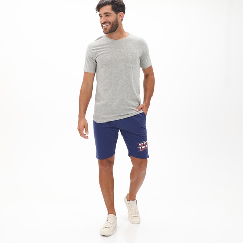 RUN-Ανδρικό t-shirt RUN  21K9091201 BOX 16 RUN γκρι