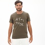 BATTERY-Ανδρικό t-shirt BATTERY  21K9106201 SJ46 λαδί