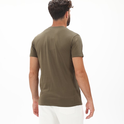 BATTERY-Ανδρικό t-shirt BATTERY  21K9106201 SJ46 λαδί