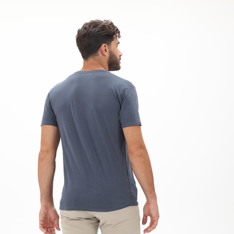 BATTERY-Ανδρικό t-shirt BATTERY 21K9106201 SJ46 μπλε
