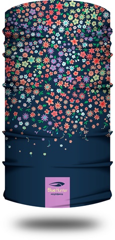 BLUE HUNTER-Facecover BLUE HUNTER 23003510400 U FLORAL FC μπλε floral 