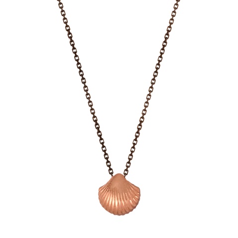 JEWELTUDE-Γυναικείο ασημένιο κολιέ JEWELTUDE 15570 μαύρο και ρόζ επιχρυσωμένο