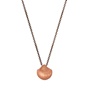 JEWELTUDE-Γυναικείο ασημένιο κολιέ JEWELTUDE 15570 μαύρο και ρόζ επιχρυσωμένο