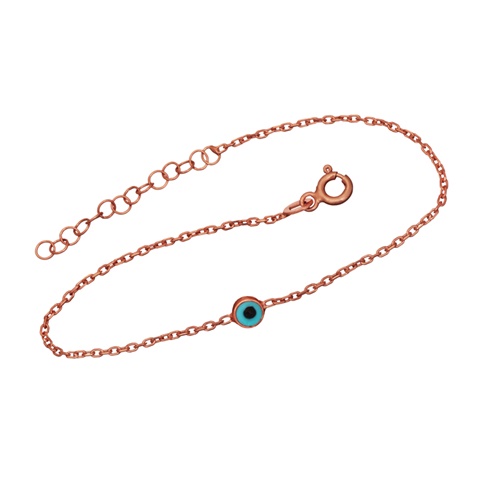 JEWELTUDE-Γυναικείο ασημένιο ροζ βραχιόλι JEWELTUDE 15627 ματάκι 