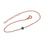 JEWELTUDE-Γυναικείο ασημένιο ροζ βραχιόλι JEWELTUDE 15627 ματάκι 
