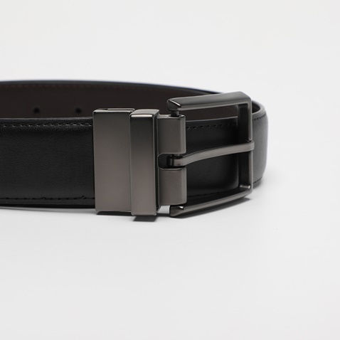 MARTIN & CO-Ανδρική ζώνη MARTIN & CO 123-122-0001 μαύρη καφέ