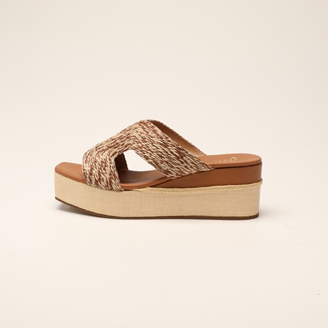 JOY'S-Γυναικεία flatforms JOY'S DV 1099-2687 καφέ