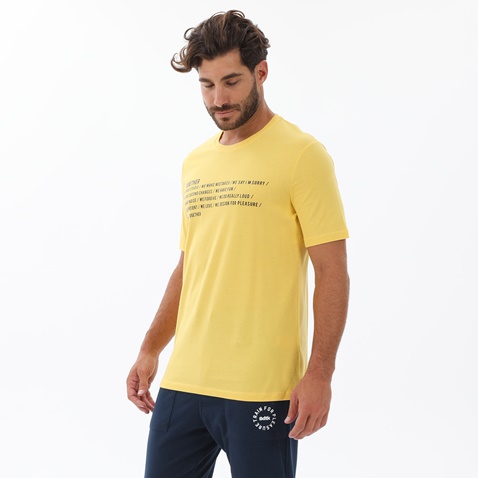 BODYTALK-Ανδρικό t-shirt BODYTALK TOGETHERM κίτρινο