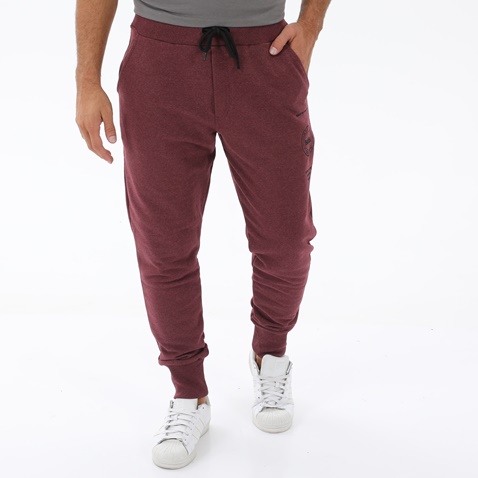 BODYTALK-Ανδρικό παντελόνι φόρμας jogger BODYTALK 1222-957000 μπορντό