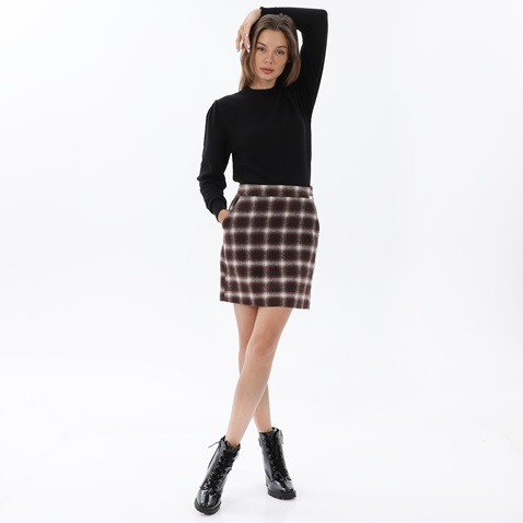 ATTRATTIVO-Γυναικεία mini φούστα ATTRATTIVO 9915012 καφέ