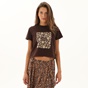 ATTRATTIVO-Γυναικείο cropped t-shirt ATTRATTIVO 9914933 σοκολατί