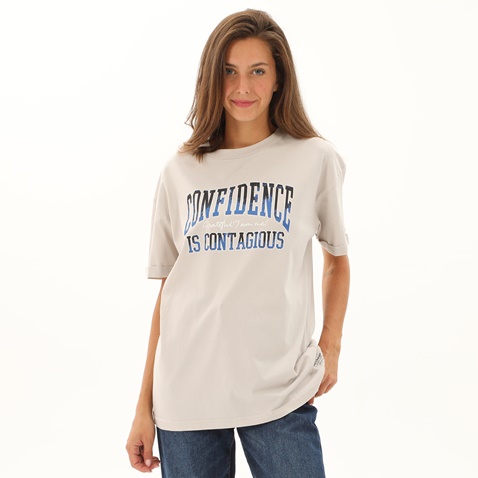 ATTRATTIVO-Γυναικείο μακρύ t-shirt ATTRATTIVO 9915241 γκρι ανοιχτό
