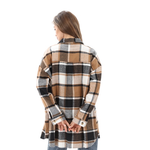ATTRATTIVO-Γυναικείο oversized πουκάμισο ATTRATTIVO 9915244 καρό