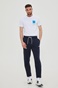 BLUE HUNTER-Ανδρικό παντελόνι φόρμας BLUE HUNTER 23001130108 M STRAIGHT TERRY μπλε