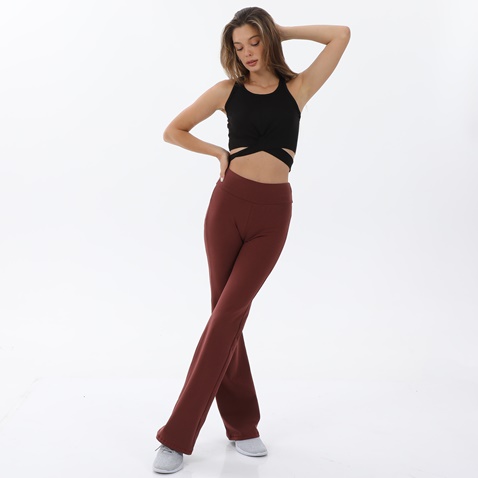 BODYTALK-Γυναικείο αθλητικό παντελόνι BODYTALK 1212-902206 καφέ
