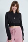 BODYTALK-Γυναικεία cropped ζακέτα BODYTALK  1212-903022 μαύρη